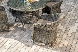 Обеденная группа 4SIS Равенна Цвет: графит для дачи Обеденная группа 4SIS Равенна Цвет: графит, садовая мебель