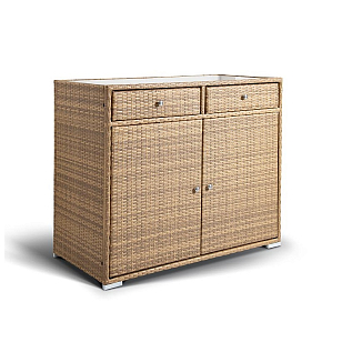 Плетёная тумба 4SIS Мальта Цвет: соломенный, садовая мебель