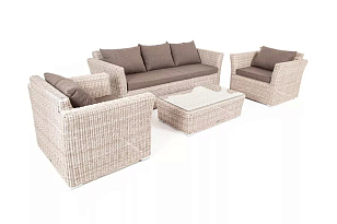 Лаунж зона 4SIS Капучино, цвет бежевый для дачи Лаунж зона 4SIS Капучино, цвет бежевый, садовая мебель