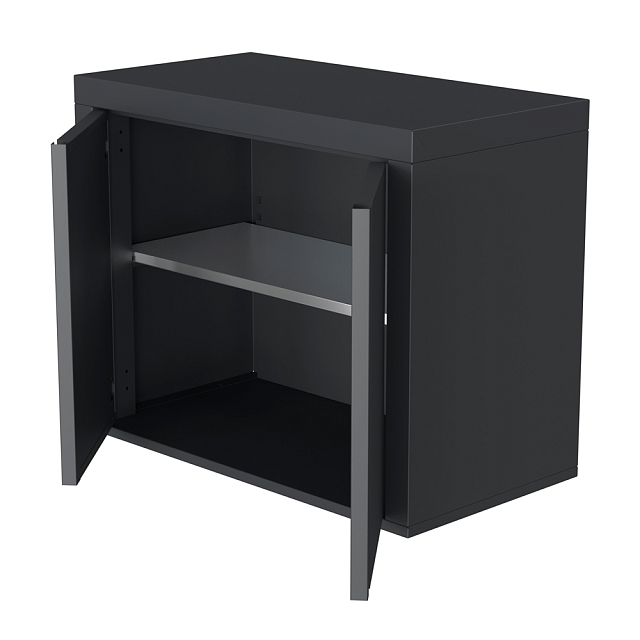 Шкаф настенный c распашными дверями Черный