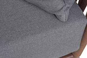 Диван 4SIS Багамы 3-местный, каркас коричневый муар, роуп BZ23-ED31, ткань темно-серая, садовая мебель