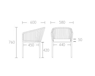 Кресло плетеное с подушками Tagliamento Palermo, садовая мебель