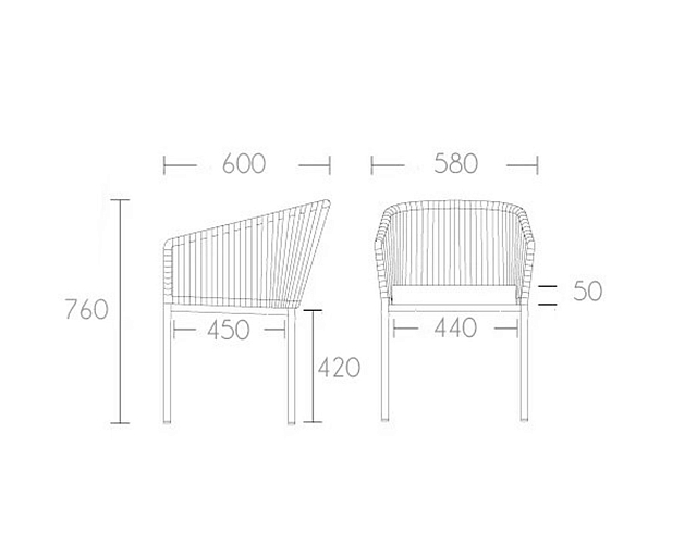 Кресло плетеное с подушками Tagliamento Palermo 