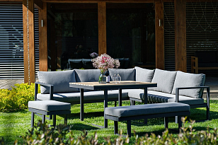 Лаунж зона Joygarden Topa с обеденным столом, садовая мебель