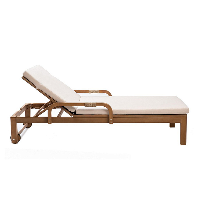 Шезлонг деревянный Joygarden Rimini с матрасом 