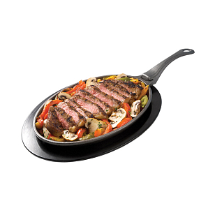 Чугунная сковорода со съемной ручкой Napoleon (овальная) для сада