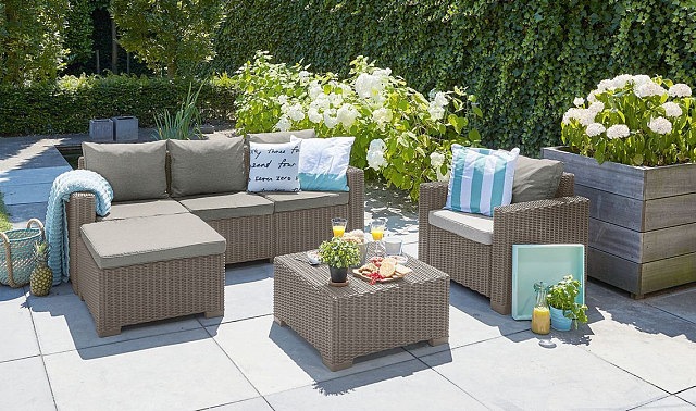 Лаунж зона Keter Moorea set капучино 