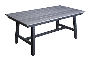Обеденный стол 4SIS Сан Ремо, каркас темно-серый, столешница темно-серая для дачи Обеденный стол 4SIS Сан Ремо, каркас темно-серый, столешница темно-серая, садовая мебель