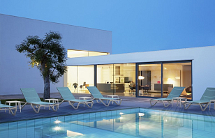 Шезлонг-лежак Papataya Wave Цвет: антрацит, садовая мебель