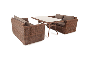 Обеденная группа 4SIS Мокко, цвет коричневый, садовая мебель