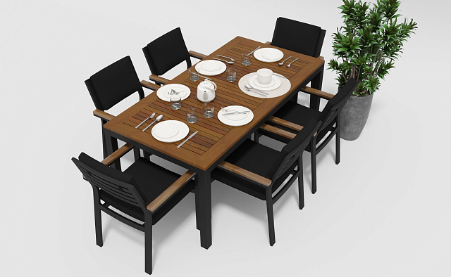 Обеденная зона Gardenini Bella Carbon 180 Цвет: Чёрный 