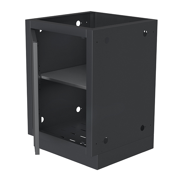 Тумба универсальная с дверцей и полкой 460 Черная