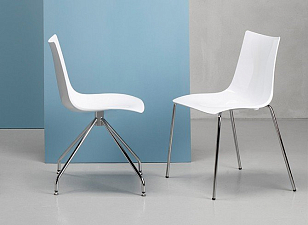 Стул Scab Design Zebra Antishock Цвет: хром, белый, садовая мебель