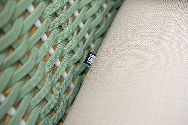 Лаунж-зона 4SIS Фиджи 5-местная, каркас светло-серый, роуп зеленый 