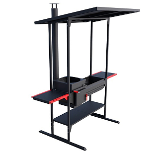 Печь-мангал Grillver Iscander 400 Inkline Air для сада