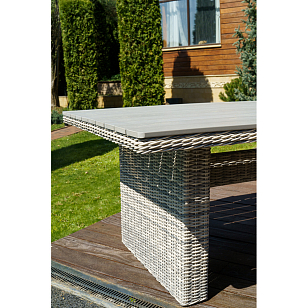 Лаунж стол Lite Venezia 180 серый, садовая мебель