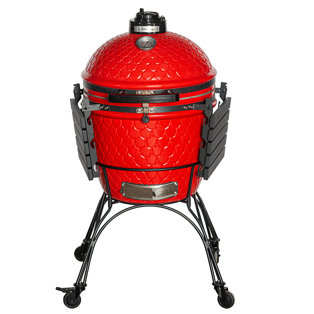 керамический угольный гриль dinoegg classic red