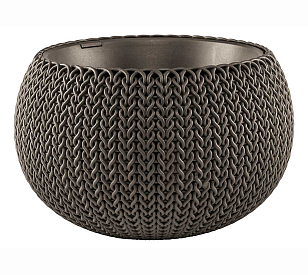 Кашпо Keter Cozies M подвесное Цвет: коричневый, уличное оборудование