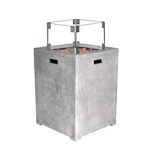 Уличный газовый камин Clifton Compact Square Grey, уличное оборудование