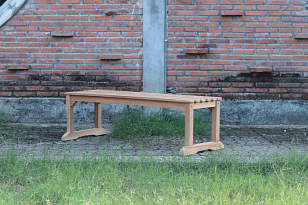 Скамейка из тика без спинки Lite Savona для дачи Скамейка из тика без спинки Lite Savona, садовая мебель