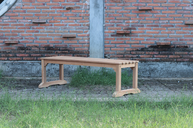 Скамейка из тика без спинки Lite Savona 