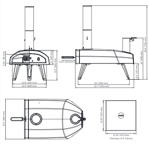 Пеллетная печь для пиццы OONI Fyra для сада