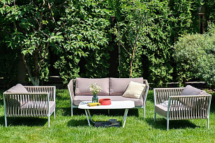 Лаунж-зона 4SIS Касабланка на 4 персоны, цвет серо-коричневый, садовая мебель