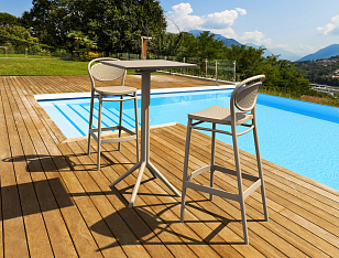 Стол барный Siesta Contract Sky 60 Цвет: бежевый, садовая мебель