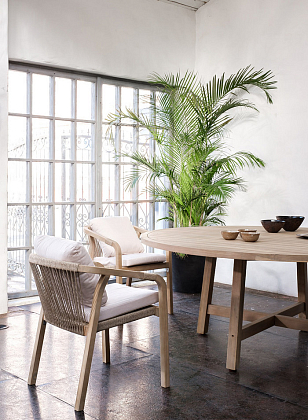 Обеденная группа Joygarden Rimini M с круглым столом, садовая мебель