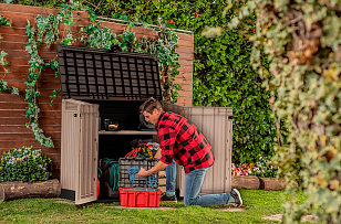 Уличная тумба Keter Store it out Midi Upgraded бежевый, садовая мебель