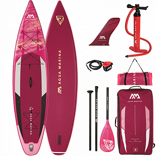 SUP-доска надувная с веслом Aqua Marina Coral Touring 11'6" S22 для серфинга SUP-доска надувная с веслом Aqua Marina Coral Touring 11'6" S22