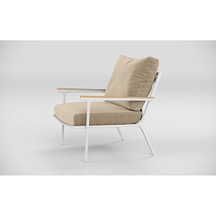 Лаунж зона Gardenini Premium Calma Белый / Бежевый для дачи Лаунж зона Gardenini Premium Calma Белый / Бежевый, садовая мебель