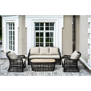 Лаунж-зона 4SIS Ницца, цвет бронзовый для дачи Лаунж-зона 4SIS Ницца, цвет бронзовый, садовая мебель