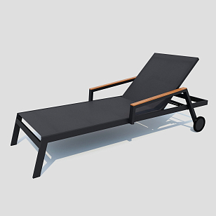 Шезлонг Ideal Patio Sponda Цвет: карбон, серый, садовая мебель