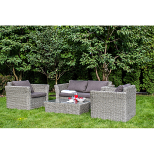 Лаунж-зона 4SIS Капучино Сингл (гиацинт), цвет графит для дачи Лаунж-зона 4SIS Капучино Сингл (гиацинт), цвет графит, садовая мебель