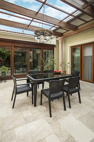 Стол Osaka со стеклянным верхом 90 х 150 Цвет Антрацит, садовая мебель