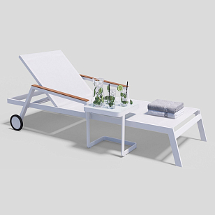 Шезлонг Ideal Patio Sponda Цвет: белый, садовая мебель