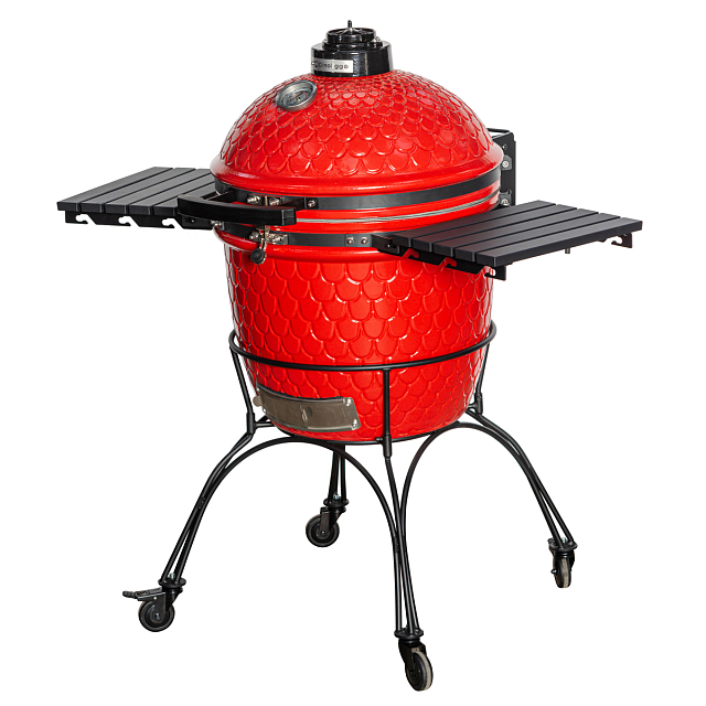 керамический угольный гриль dinoegg classic red