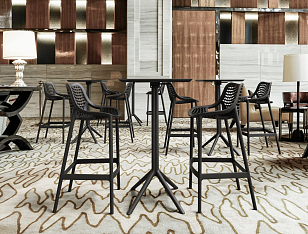 Стол барный Siesta Contract Sky 60 Цвет: черный, садовая мебель