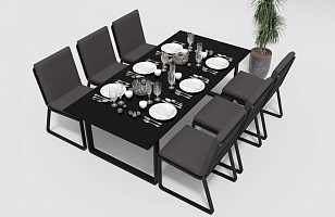 Стол Gardenini Voglie Black 220 для дачи Стол Gardenini Voglie Black 220, садовая мебель
