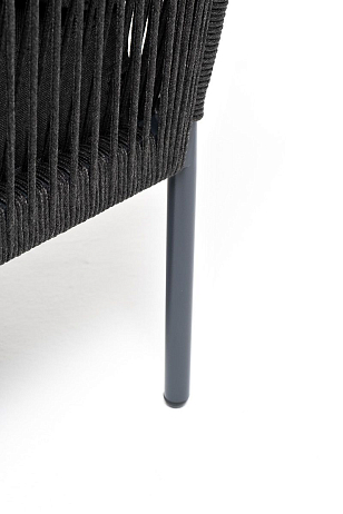 Модуль уловой 4SIS Канны, каркас темно-серый муар, роуп темно-серый, ткань темно-серая 027, садовая мебель