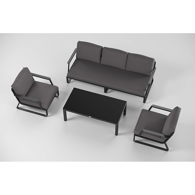 Лаунж зона Gardenini Voglie Long Карбон / Черный 