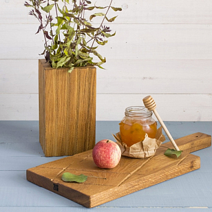 Набор "Хлеб" разделочная доска + ваза Цвет: светлый, товары для загородного дома