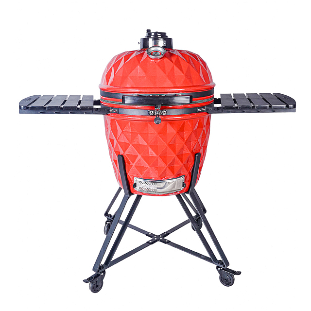 гриль керамический diamond egg xl pro цвет: красный