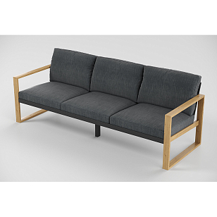 Лаунж зона Gardenini Premium Elegante Long Карбон / Антрацит, садовая мебель