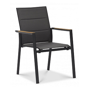 Кресло Brafritid Andy с обшивкой антрацит, серый, садовая мебель