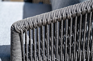 Лаунж-зона 4SIS Верона 5-местная, каркас темно-серый, роуп темно-серый для дачи Лаунж-зона 4SIS Верона 5-местная, каркас темно-серый, роуп темно-серый, садовая мебель