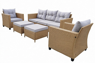 Лаунж-зона 4SIS Бостон, цвет соломенный, садовая мебель
