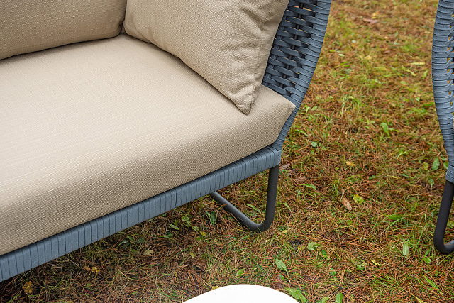 Лаунж-зона 4SIS Фиджи 5-местная, каркас темно-серый, роуп синий 