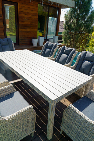 Обеденный стол Lite Venezia 320 серый, садовая мебель